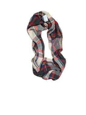 Call It Spring Plaid Infinity Scarf in Red, Green & Cream